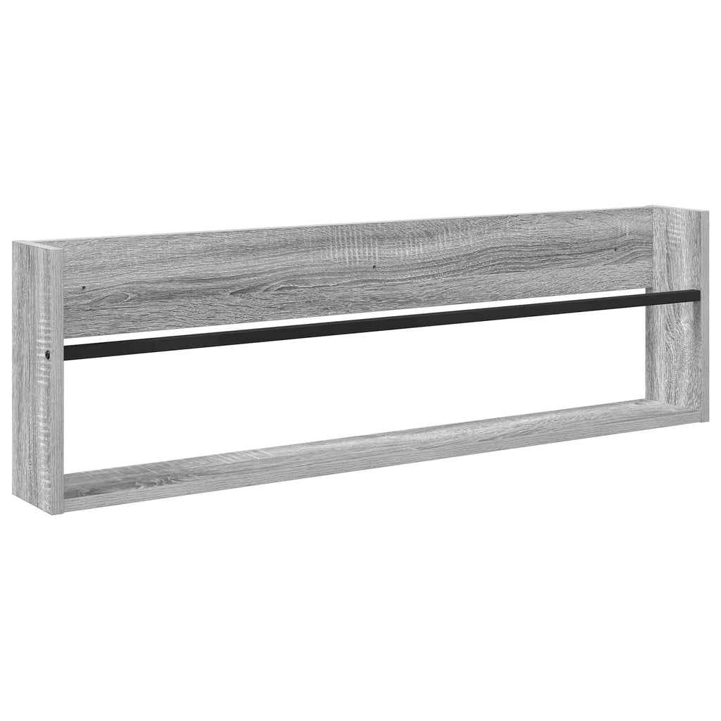 Estante de revistas 2 pcs Gris Sonoma 100 x 12 x 30 cm