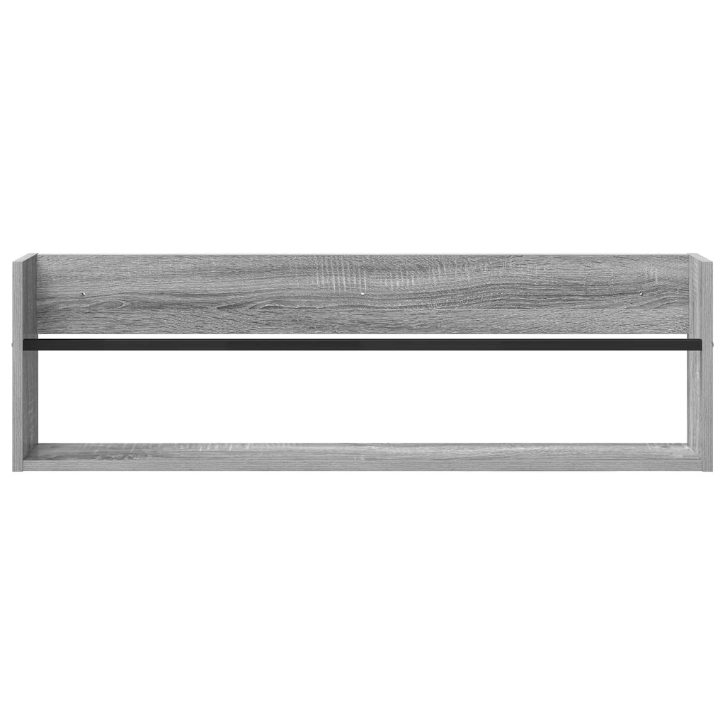 Estante de revistas 2 pcs Gris Sonoma 100 x 12 x 30 cm