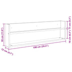 Estante de revistas 2 pcs Gris Sonoma 100 x 12 x 30 cm