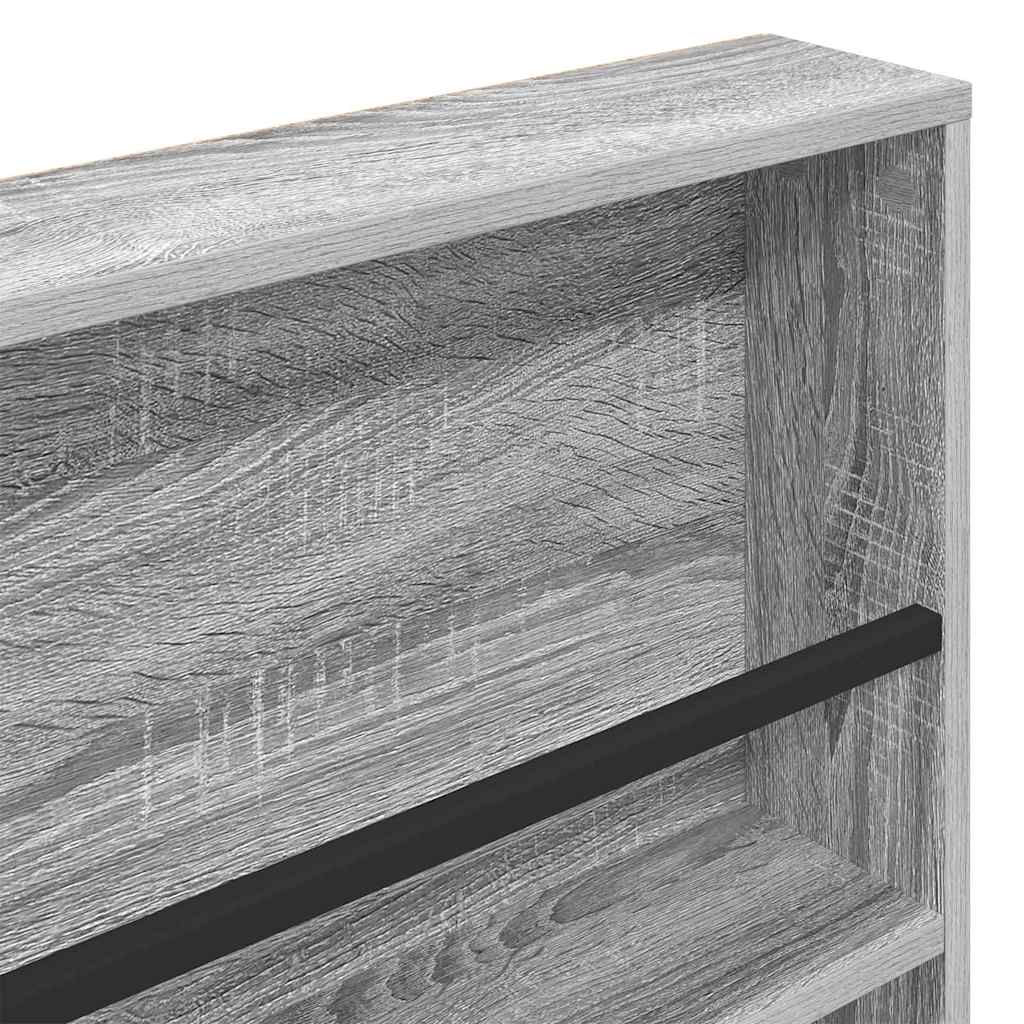 Estante de revistas 2 pcs Gris Sonoma 100 x 12 x 70 cm