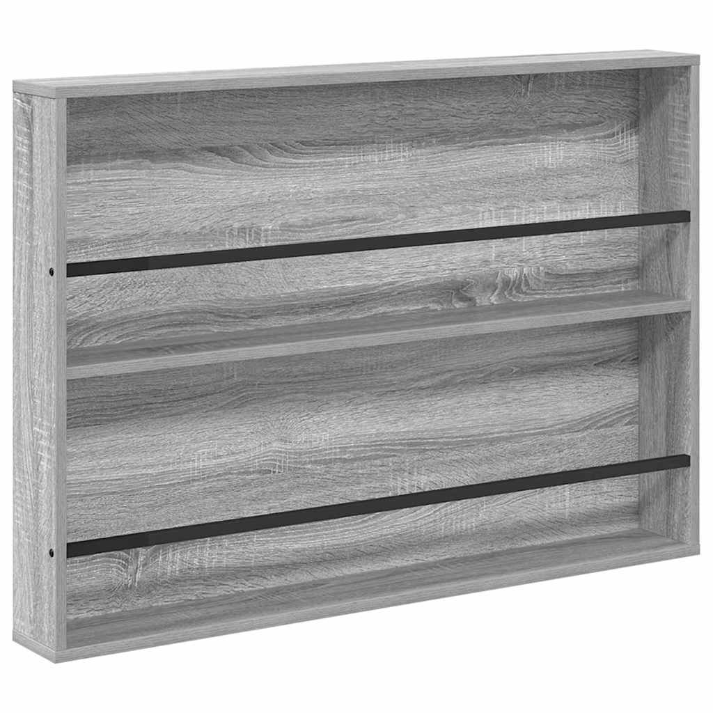 Estante de revistas 2 pcs Gris Sonoma 100 x 12 x 70 cm