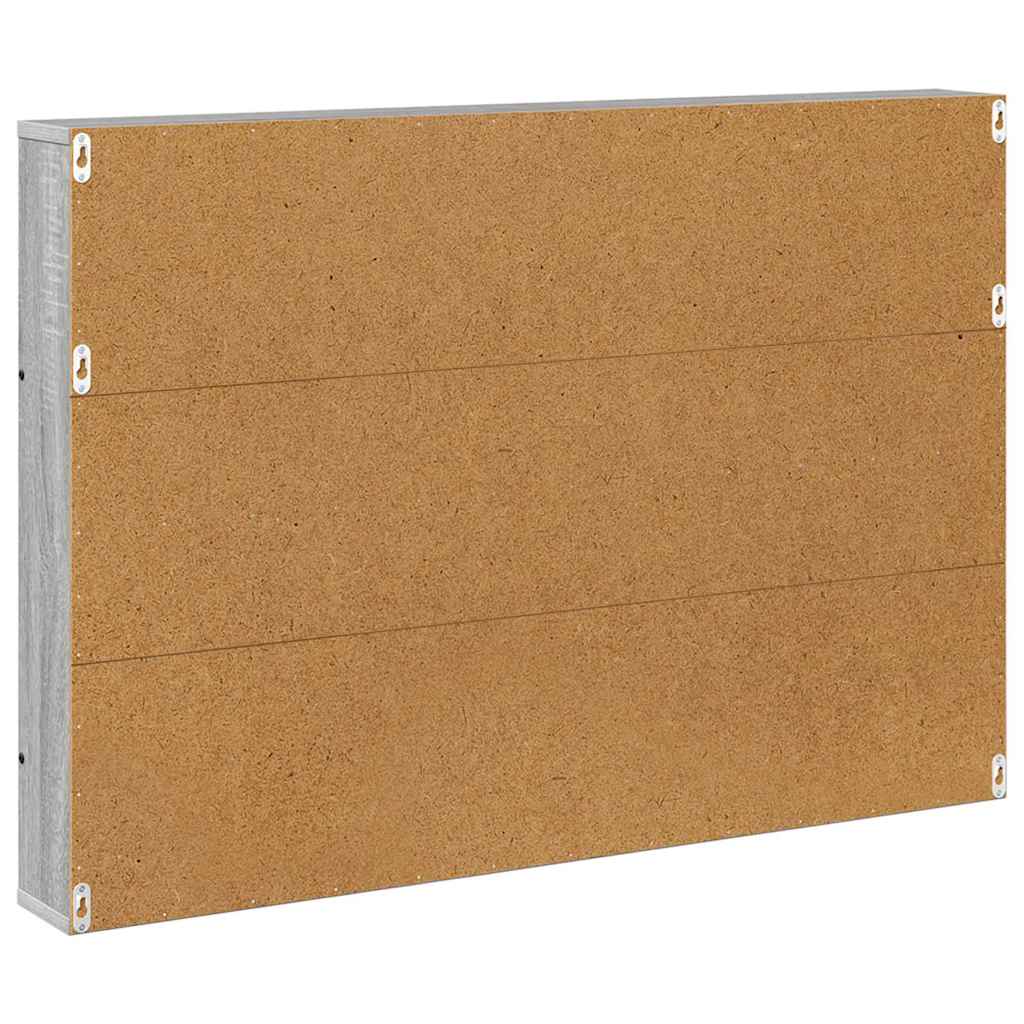 Estante de revistas 2 pcs Gris Sonoma 100 x 12 x 70 cm