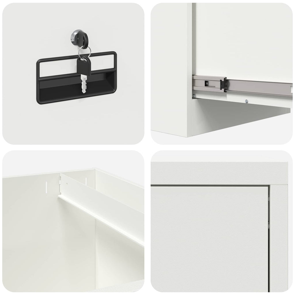 Mueble archivador 2 pcs 44 x 50 x 139 cm Acero Laminado en Frío