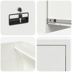 Mueble archivador 2 pcs 44 x 50 x 139 cm Acero Laminado en Frío