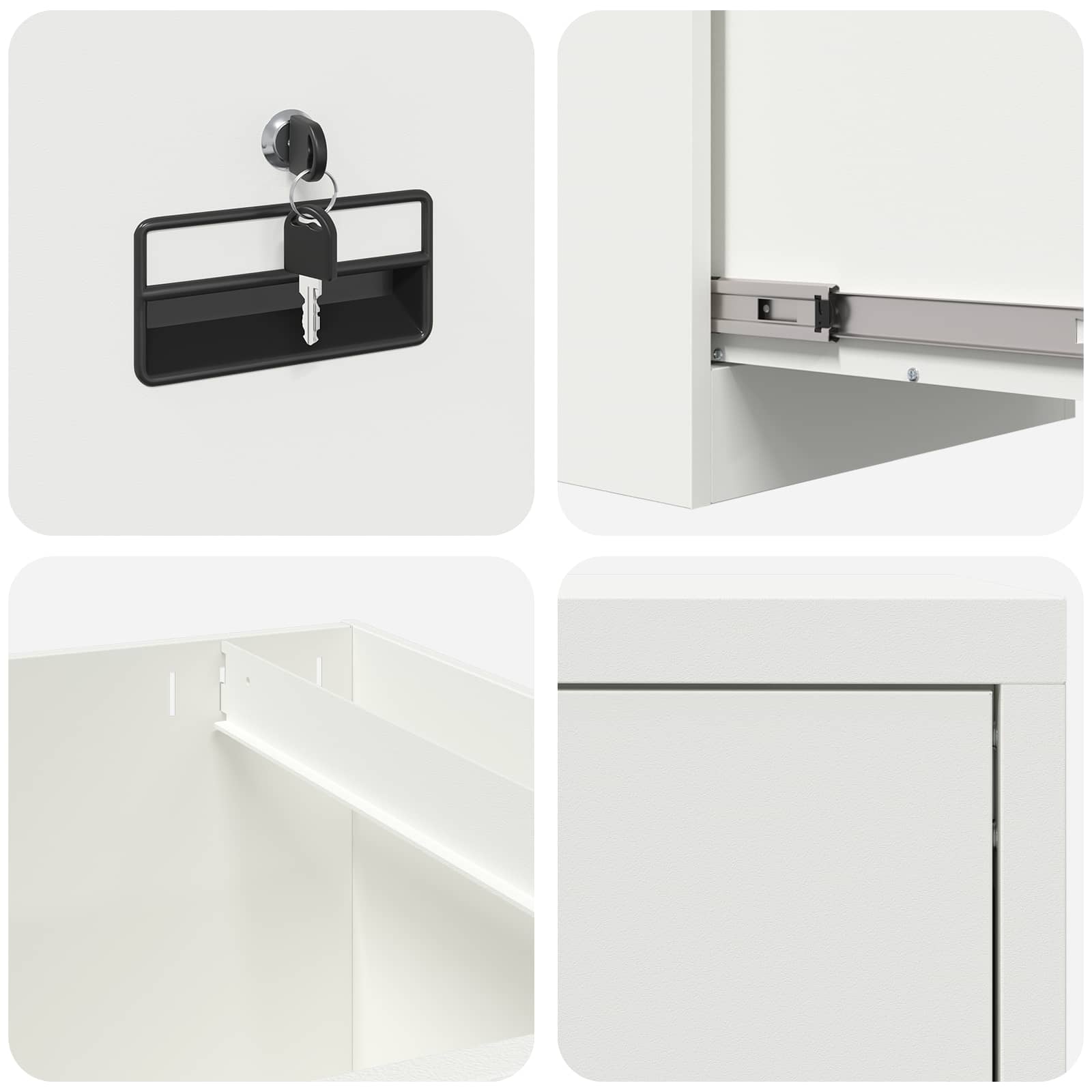 Mueble archivador 2 pcs 44 x 50 x 139 cm Acero Laminado en Frío