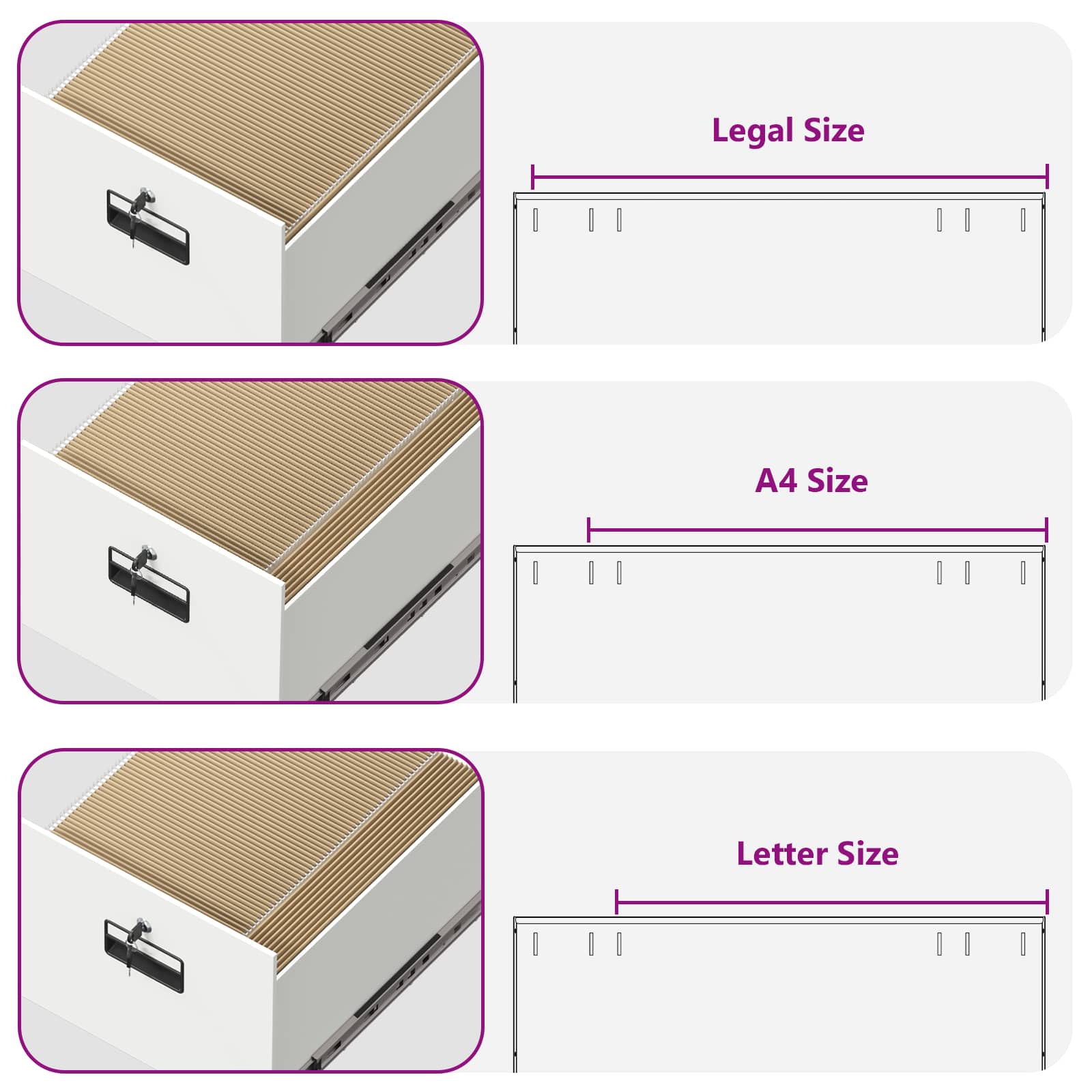 Mueble archivador 2 pcs 44 x 50 x 139 cm Acero Laminado en Frío