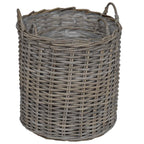 Cesta de Maceta con almacenamiento 2 pcs Gris Rattan Lacak