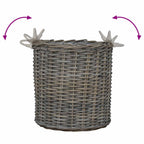 Cesta de Maceta con almacenamiento 2 pcs Gris Rattan Lacak