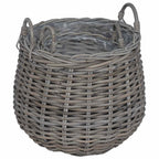 Cesta de Maceta con almacenamiento 2 pcs Gris Ratán Lacak