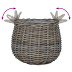 Cesta de Maceta con almacenamiento 2 pcs Gris Ratán Lacak