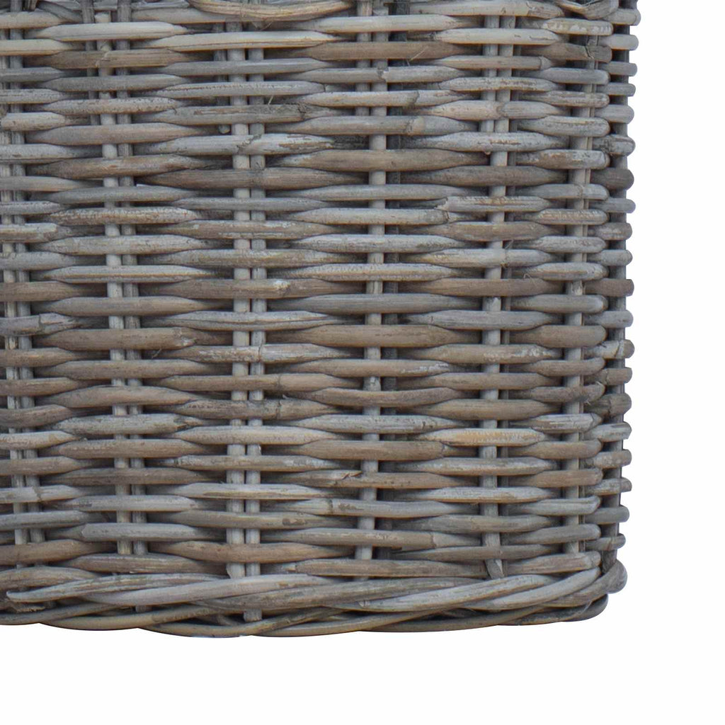 Cesta para Plantas 3 pcs Gris Kubu Ratán Kubu