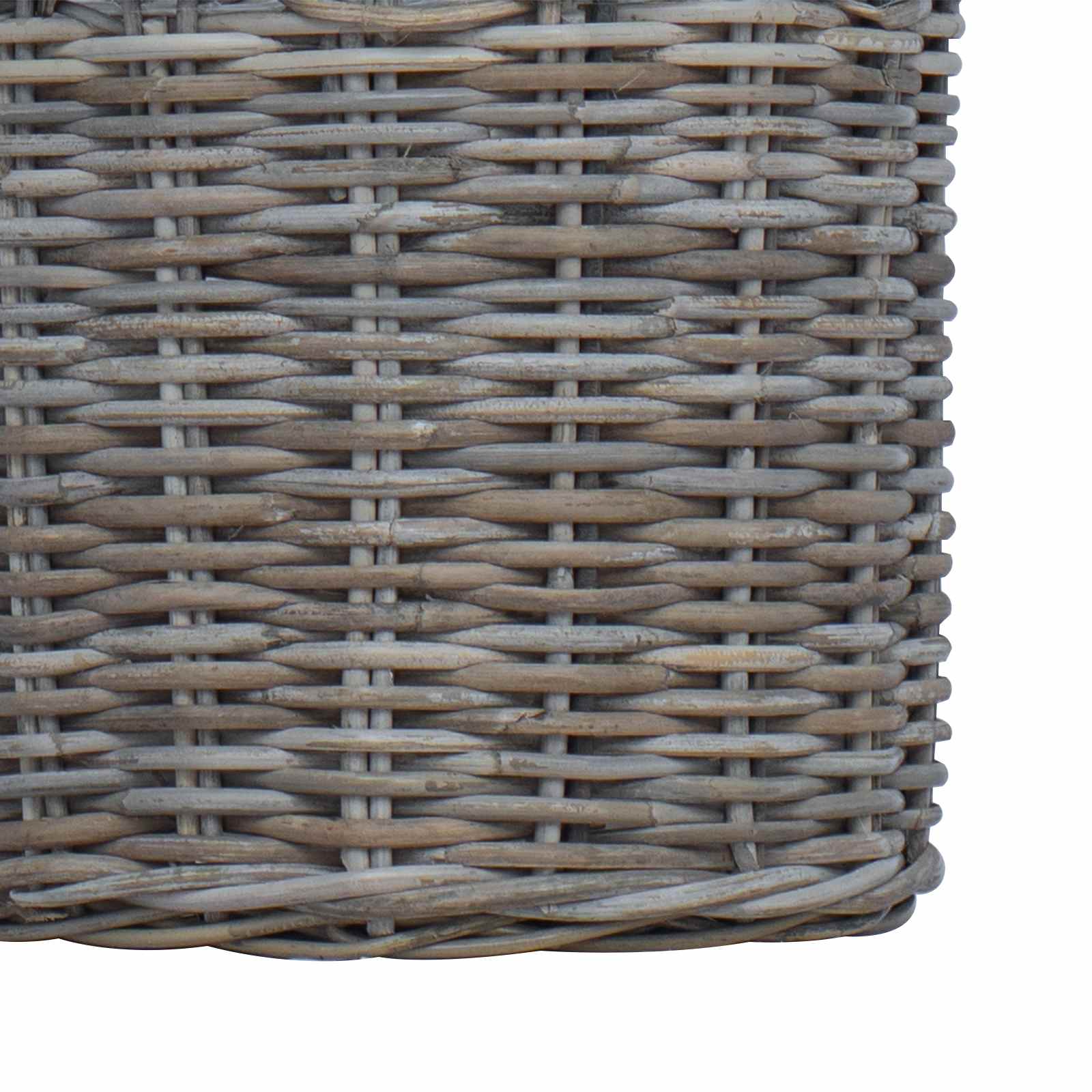 Cesta para Plantas 3 pcs Gris Kubu Ratán Kubu