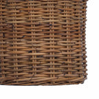 Cesta para Plantas con almacenamiento 3 pcs Marrón Ratán Kubu