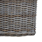Cesta de Plantas con almacenamiento 2 pcs Gris Ratán Kubu