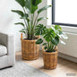Plant Baskets with storage 2 pcs Grey Kubu Rattan