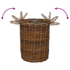 Cesta de Plantas con almacenamiento 2 pcs Gris Ratán Kubu