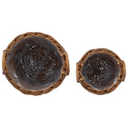 Cesta de Plantas con almacenamiento 2 pcs Gris Ratán Kubu