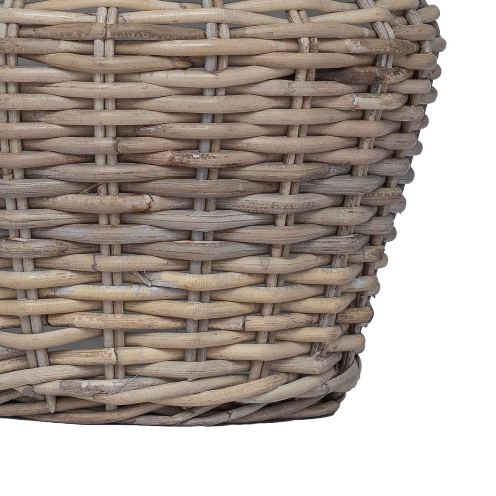 Cesta para Plantas con almacenamiento 2 pcs Gris Ratan Lacak