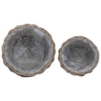 Cesta para Plantas con almacenamiento 2 pcs Gris Ratan Lacak