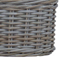 Cesta para Plantas con almacenamiento 3 pcs Marrón Ratán Kubu