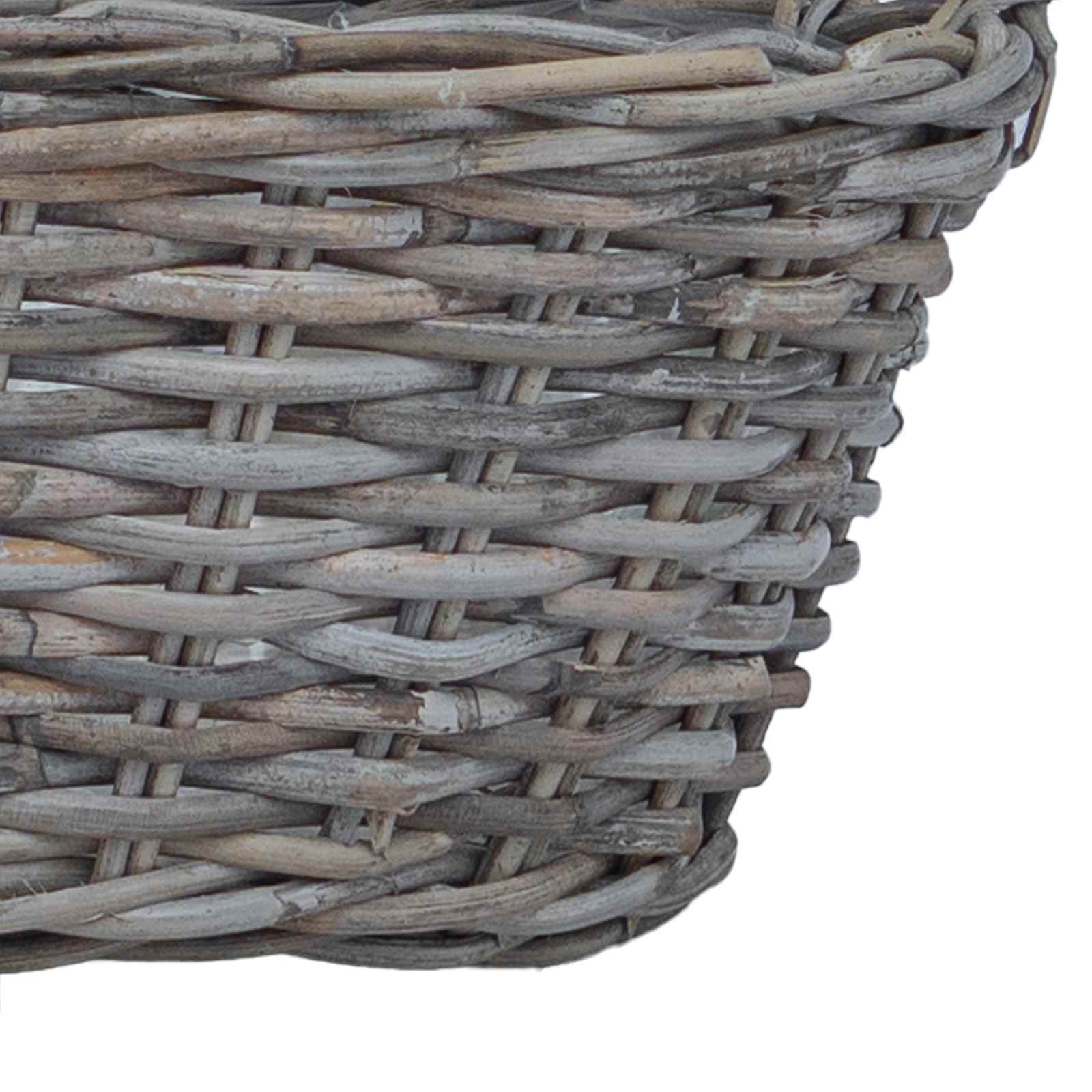 Cesta para Plantas con almacenamiento 2 pcs Gris Ratan Lacak