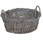 Cesta para Plantas con almacenamiento 2 pcs Gris Ratan Lacak