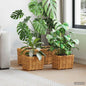 Plant Basket with Storage 3 pcs Gray Kubu Rattan