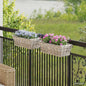 Hanging Plant Basket 2 pcs Grey 48 x 22 x 15 cm