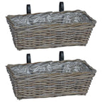 Cesta Colgante para Plantas 2 pcs Gris 48 x 22 x 15 cm