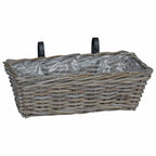 Cesta Colgante para Plantas 2 pcs Gris 48 x 22 x 15 cm