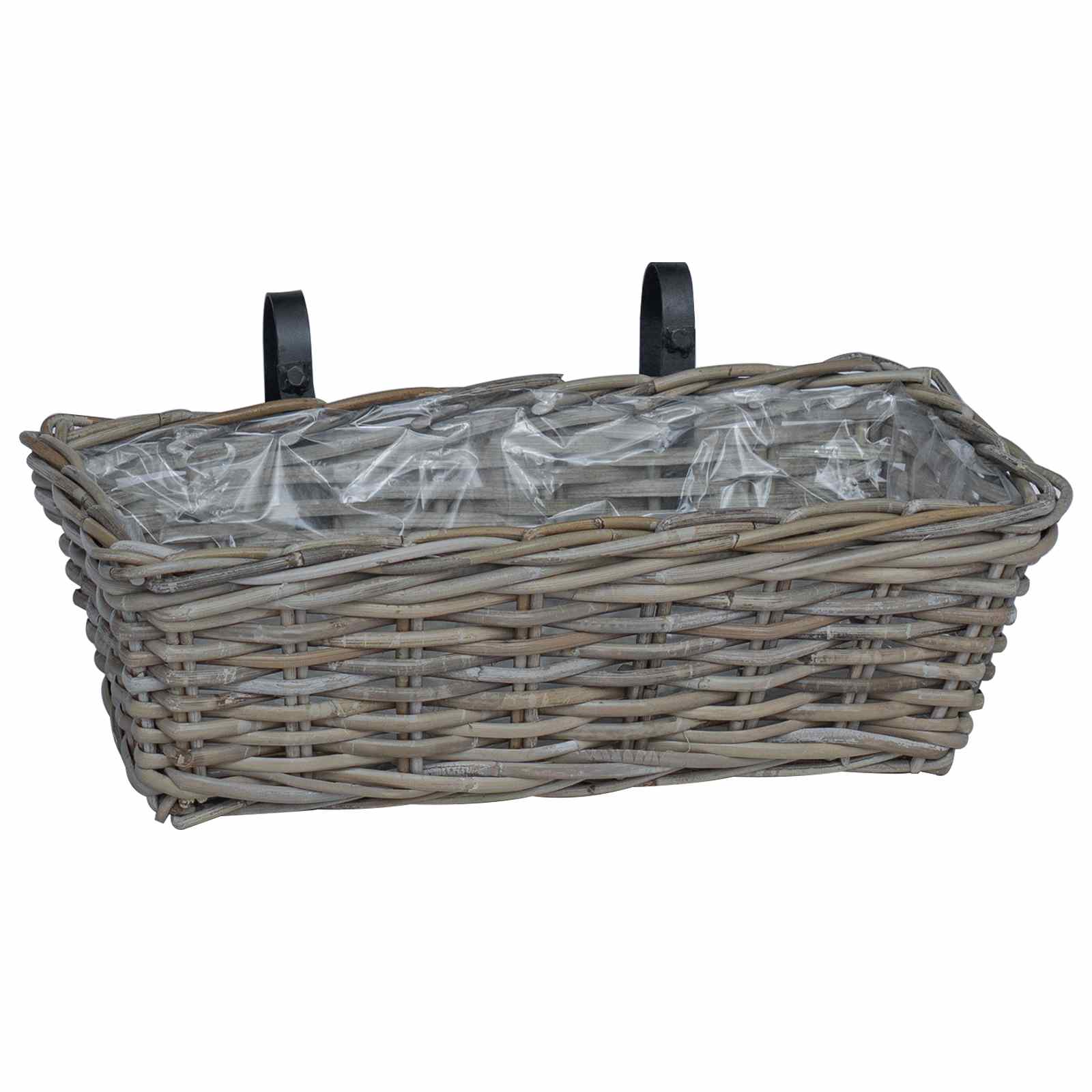 Cesta Colgante para Plantas 2 pcs Gris 48 x 22 x 15 cm
