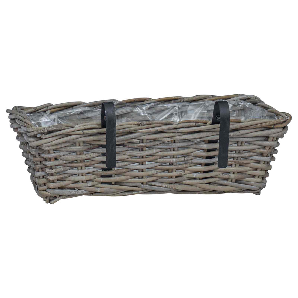 Cesta Colgante para Plantas 2 pcs Gris 48 x 22 x 15 cm
