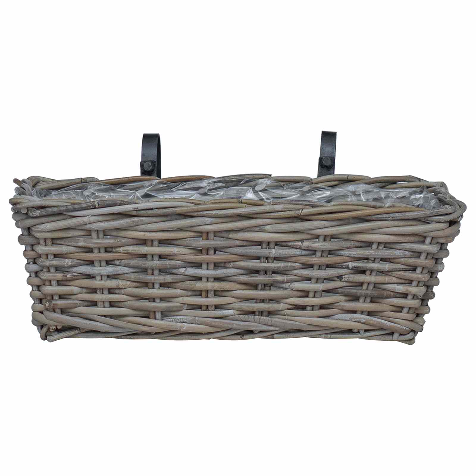 Cesta Colgante para Plantas 2 pcs Gris 48 x 22 x 15 cm