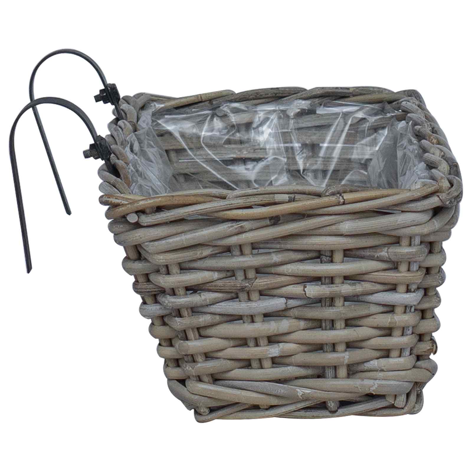 Cesta Colgante para Plantas 2 pcs Gris 48 x 22 x 15 cm