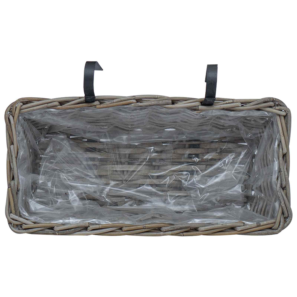 Cesta Colgante para Plantas 2 pcs Gris 48 x 22 x 15 cm