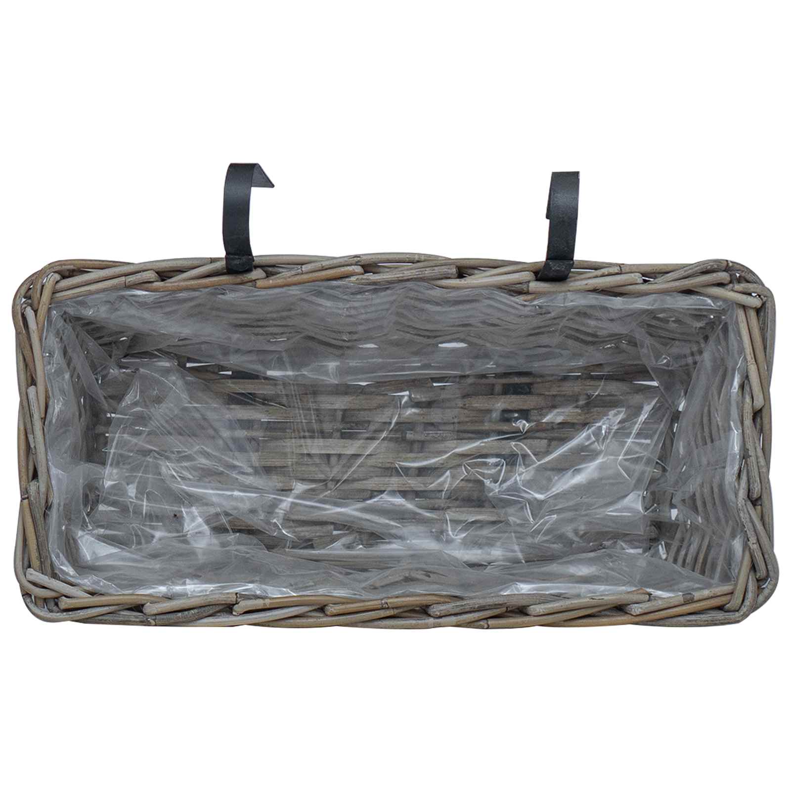 Cesta Colgante para Plantas 2 pcs Gris 48 x 22 x 15 cm