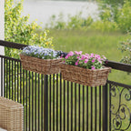 Cesta Colgante para Plantas 2 pcs Gris 48 x 22 x 15 cm