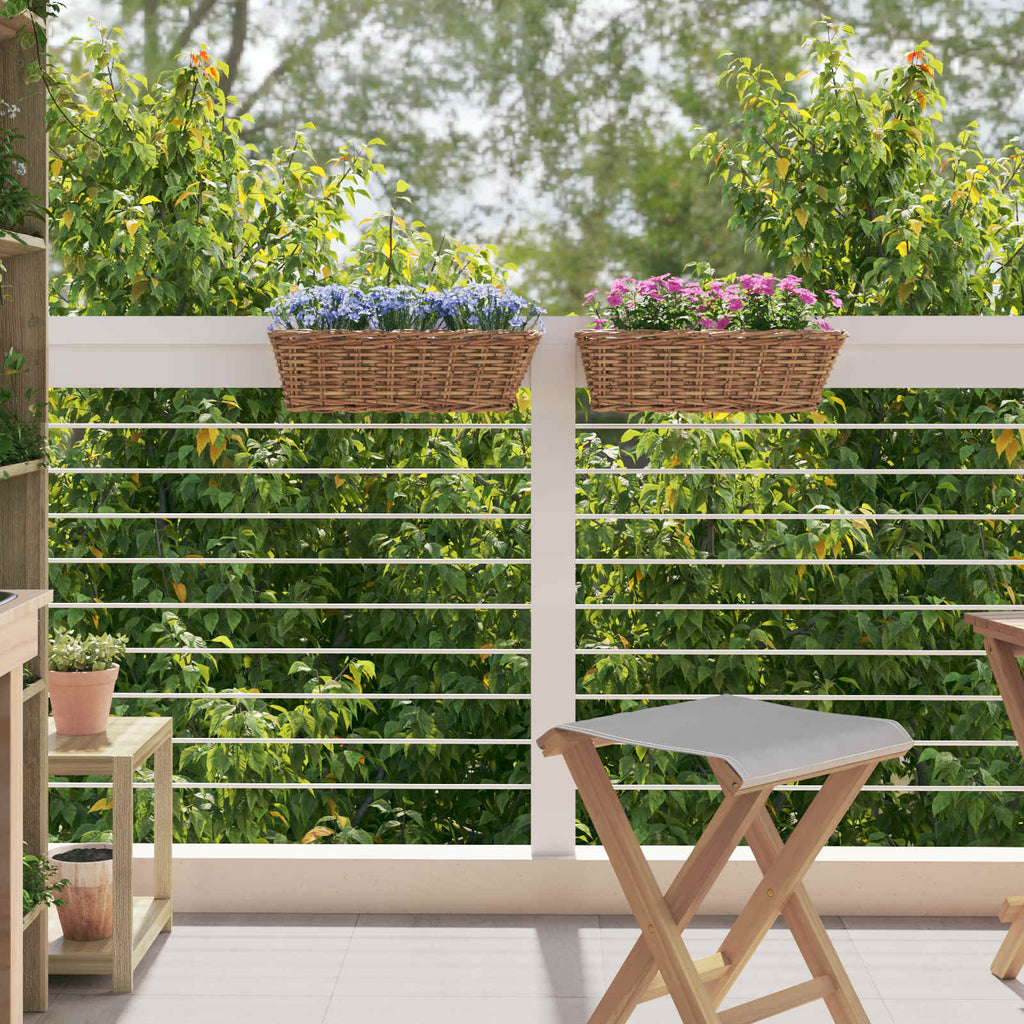 Cesta Colgante para Plantas 2 pcs Gris 48 x 22 x 15 cm