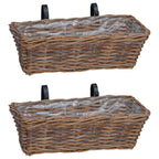 Cesta Colgante para Plantas 2 pcs Gris 48 x 22 x 15 cm