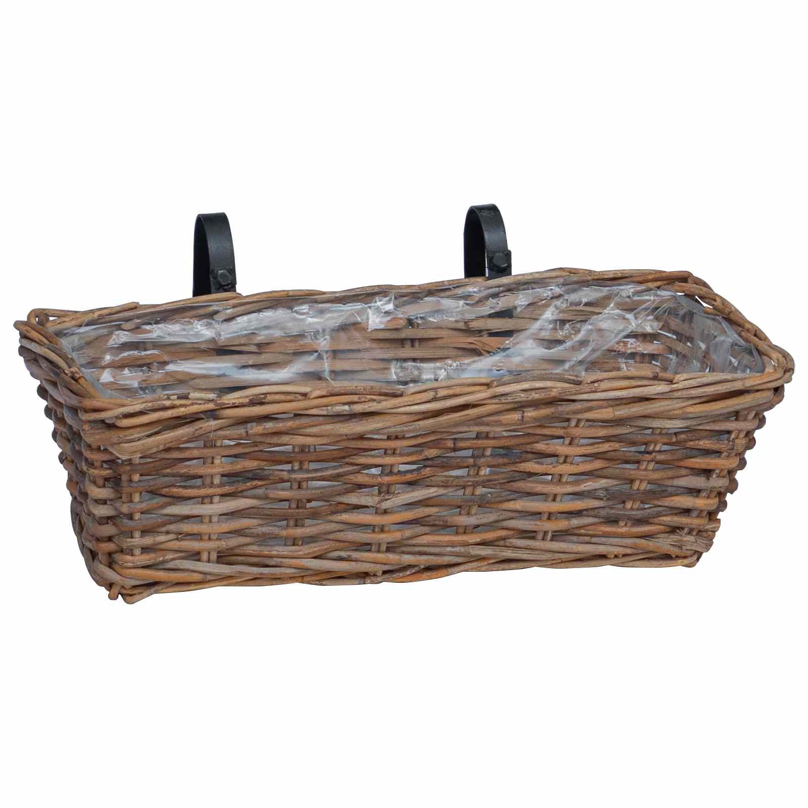 Cesta Colgante para Plantas 2 pcs Gris 48 x 22 x 15 cm