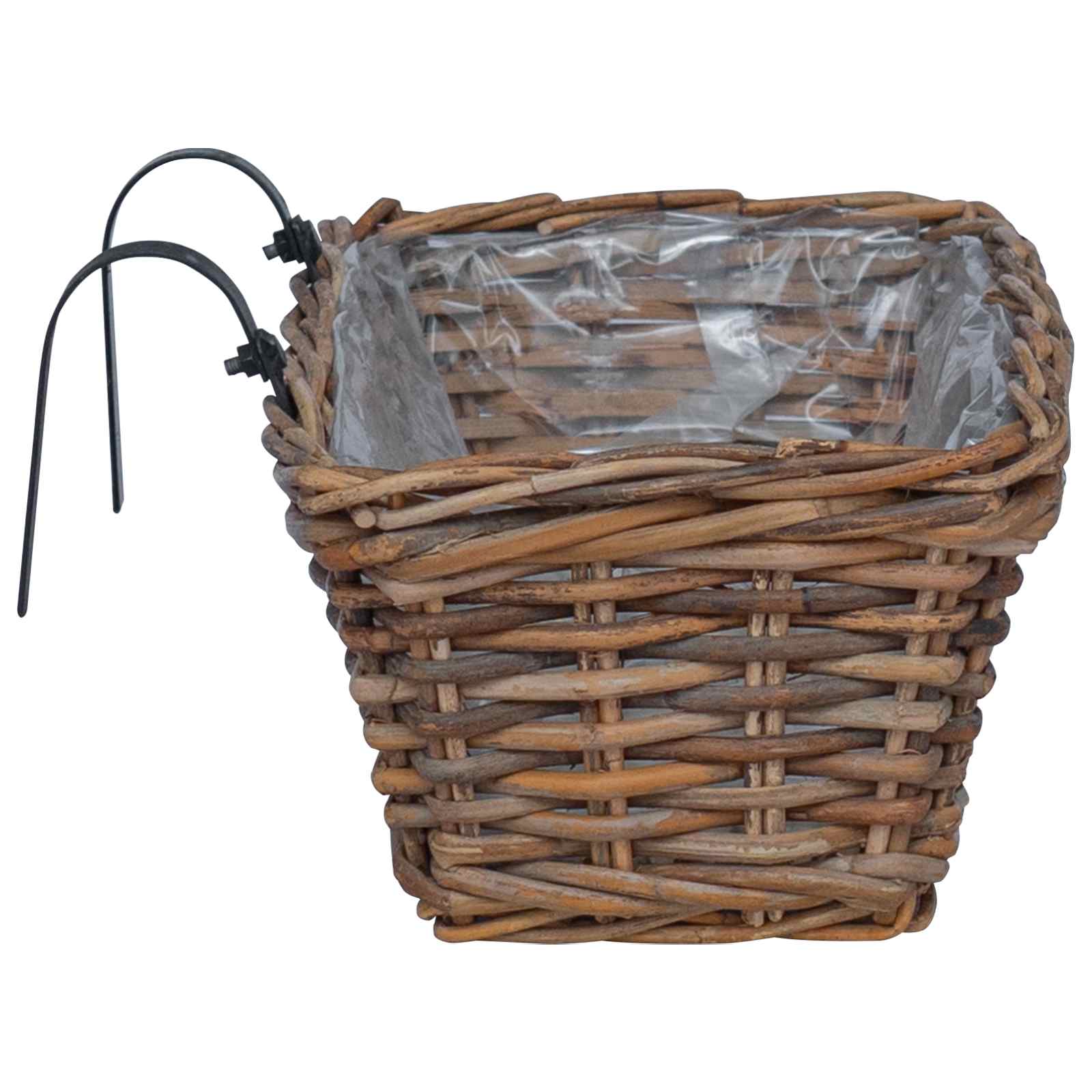 Cesta Colgante para Plantas 2 pcs Gris 48 x 22 x 15 cm