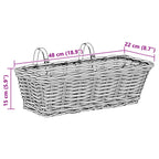 Cesta Colgante para Plantas 2 pcs Gris 48 x 22 x 15 cm