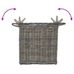 Cesta para Plantas con almacenamiento 2 pcs Gris Ratan Lacak