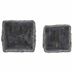 Cesta para Plantas con almacenamiento 2 pcs Gris Ratan Lacak