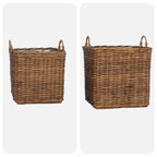 Cesta para Plantas con almacenamiento 2 pcs Gris Ratan Lacak