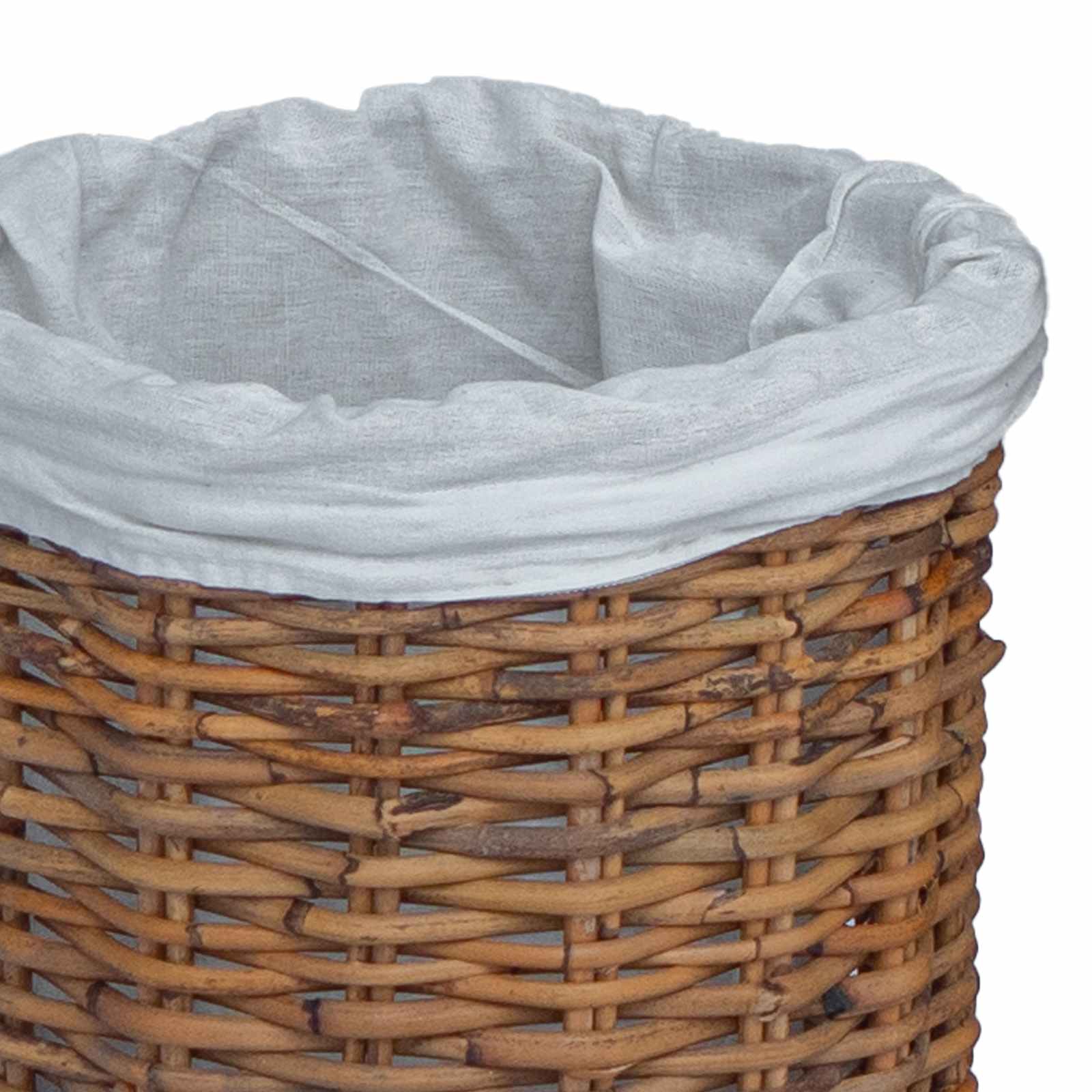 Cesta de Lavandería 2 pcs Marrón Ratán Kubu