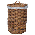 Cesta de Lavandería 2 pcs Marrón Ratán Kubu