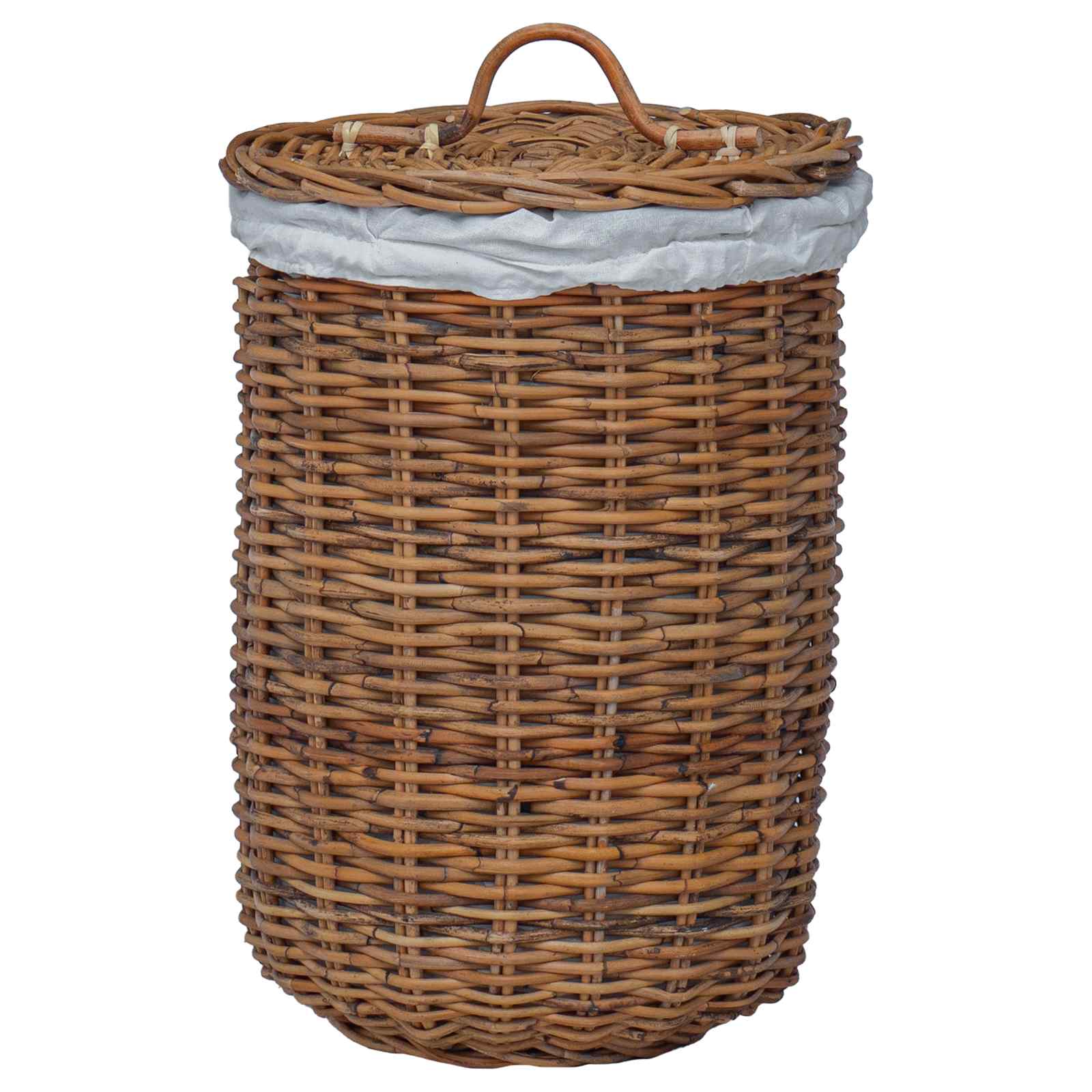 Cesta de Lavandería 2 pcs Marrón Ratán Kubu