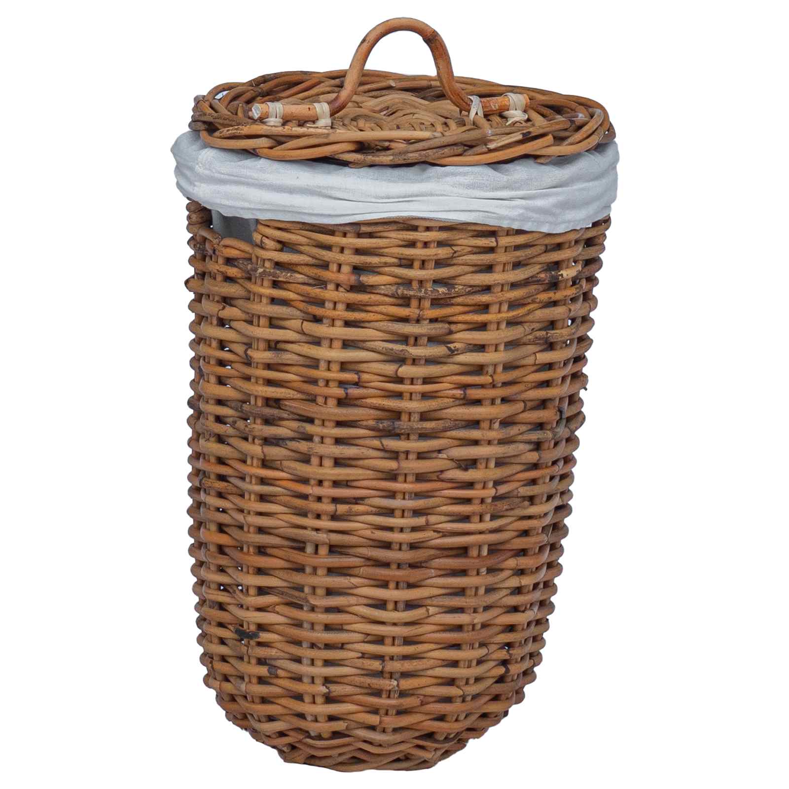 Cesta de Lavandería 2 pcs Marrón Ratán Kubu