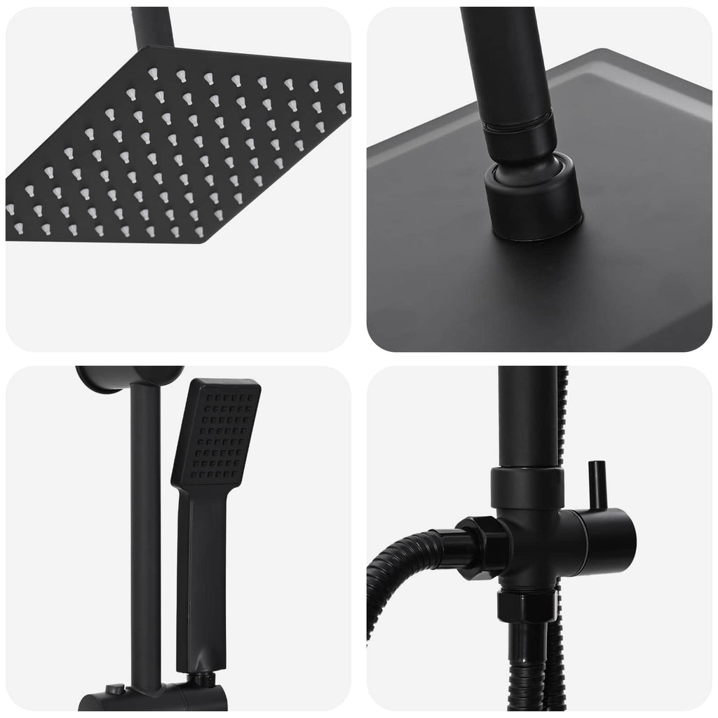 Sistema de Ducha Negro 47 x 20 x 95 cm Acero inoxidable